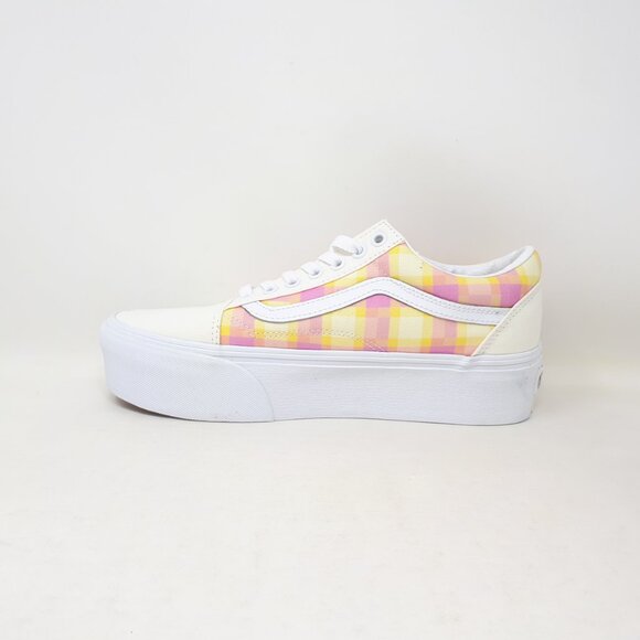 Vans Old Skool Stackform Platform Shoe Sneaker Pastel Plaid Mens 7.5 / Womens 9 - Picture 2 of 12